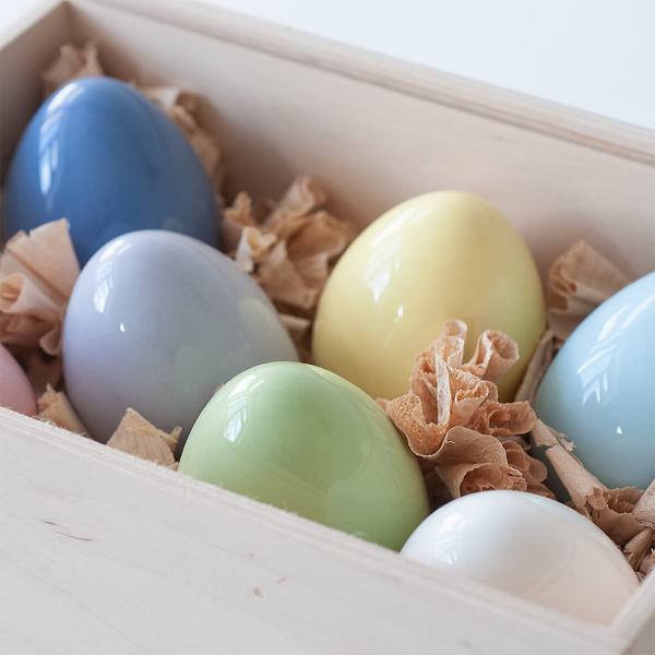 Яйцо пасхальное "Egg Small", голубой, высота 7 см