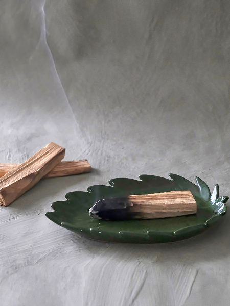Тарелочка керамическая "Leaf", мятная Тарелочка керамическая "Leaf", мятная