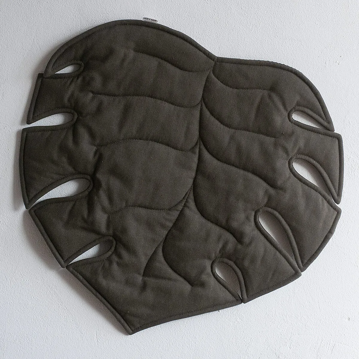 Коврик из натурального льна "Monstera"