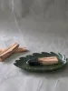 Тарелочка керамическая "Leaf", зеленая