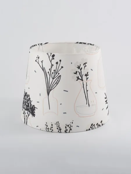 Абажур для настольной лампы и светильника, принт "Vases", конус 25 см