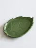 Тарелочка керамическая "Leaf", зеленая