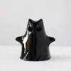 Подсвечник привидение "КОТ", керамика, высота 9 см (чёрный) Подсвечник привидение "КОТ", керамика, высота 9 см (чёрный)