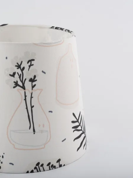 Абажур для настольной лампы и светильника, принт "Vases", конус 25 см