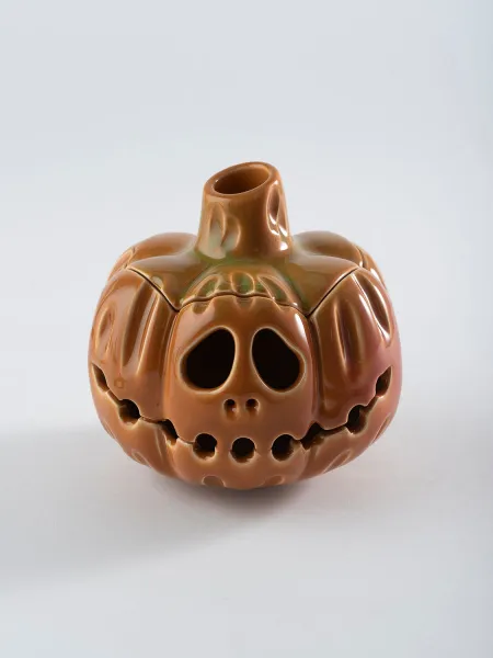 Тыква - подсвечник "Pumpkin JOKER", декор на Хэллоуин, 12 см