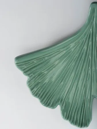 Сервировочная тарелка "Gingko" (Зелёная) №5