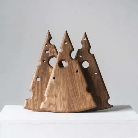 Сервировочная тарелка "Cheese" из дуба, 18,5x25 см., плоская №2