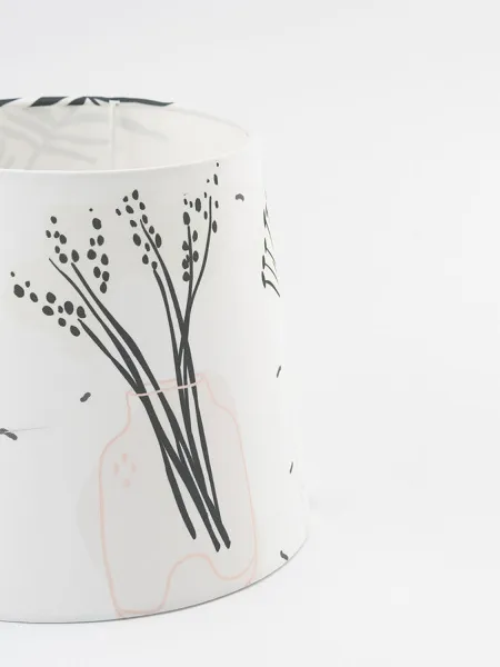 Абажур для настольной лампы и светильника, принт "Vases", конус 20 см