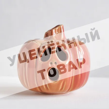 Тыква подсвечник "Pumpkin MUNK", керамика, высота 12 см. (уценка) №1 Тыква подсвечник "Pumpkin MUNK", керамика, высота 12 см. (уценка) №1