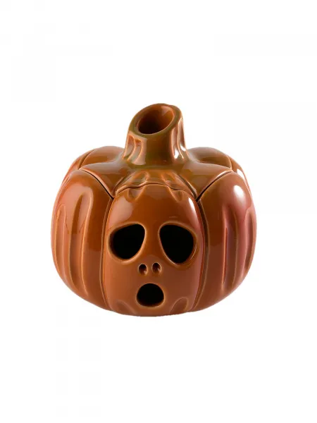 Тыква - подсвечник "Pumpkin MUNK", декор на Хэллоуин, 12 см